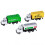 3-Piece 1:50 Scale Garbage Truck Toy Set - Pull-Back Sanitation Vehicles for Kids 5
