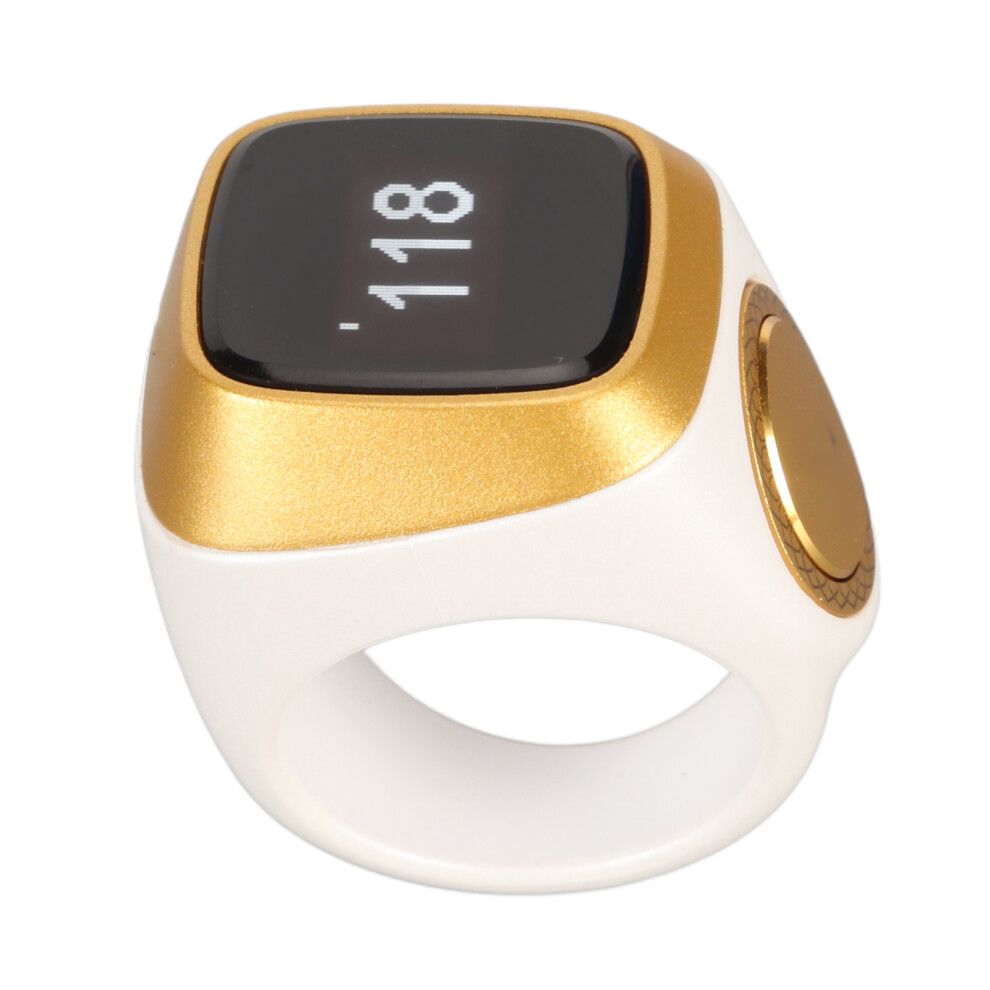 Compact Vibrating Digital Counter Ring 18Mm 0.49In Screen White 4691352223627