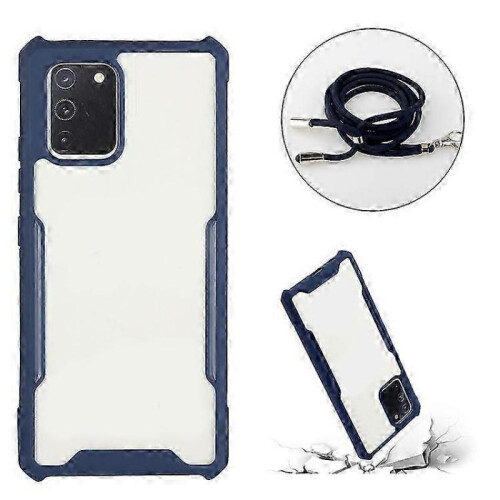 (Dark Blue) For Huawei P40 Pro Acrylic + Color TPU Shockproof Case 1