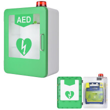 AED Defibrillator Storage Cabinet Wall-Mounted With Light And Alarm System Fits Most AED Models For Home Office