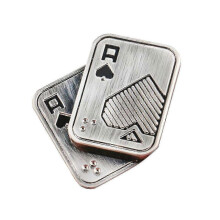 (AA) Poker Push Card Custom Magnetic Toys Office Desk Decompress Metal M...