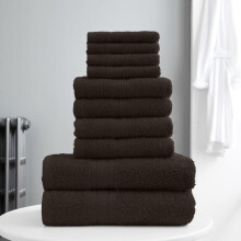 (Walnut) 10pcs Bale Set Bathroom Luxury Towel Sets Egyptian Cotton Face Hand Bath Towels Bathroom Thick Towels