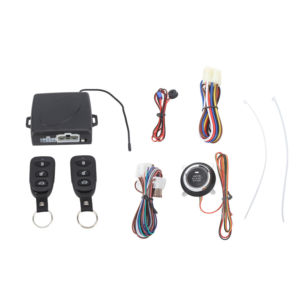 Dc12v Keyless Car Alarm System With Remote Start, Push Button & App Control 5041352230269