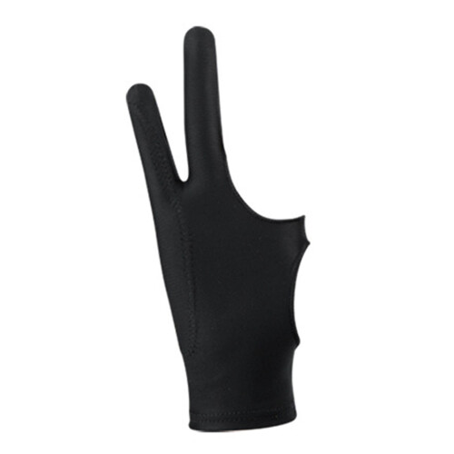 Breathable 2-Finger Tablet Drawing Glove for Artists, Black M 1
