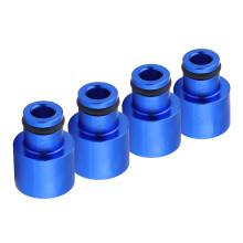 4pcs Blue Aluminum Fuel Injector Adapter Spacers for B16 B18 D16Z D16Y