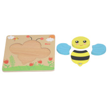 Holz-Karikatur-Bienen-Puzzle-Spielzeug für Kleinkinder bis 6 Jahre