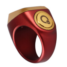 Intelligenter Zähler-Ring, 0,49 Zoll Bildschirm, 20 mm CNC-Taste, Aluminiumlegierung Braun