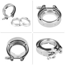 4 Inch Stainless Steel V Band Clamp Flange Kit for Turbo Exhaust Downpipes
