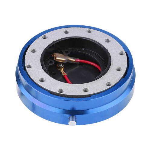 Universal Steering Wheel Quick Release Hub Adapter Blue 9.5cm 2
