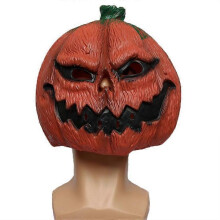 Halloween Scary Pumpkin Mask Novelty Latex Head Mask Costume for Halloween Party, Halloween carnival party pumpkin mask funny masquerade show props la