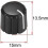 5 Pcs 6mm Potentiometer Control Knobs for Electric Guitar Acrylic Volume Tone Knobs Black 3