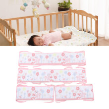 Soft Wrap Crib Protector Pad for Boys & Girls with Secure Straps