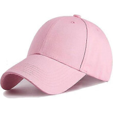 Pink baseball cap Classic 6-panel sports cap adjustable for men and women head size 54-61 cm