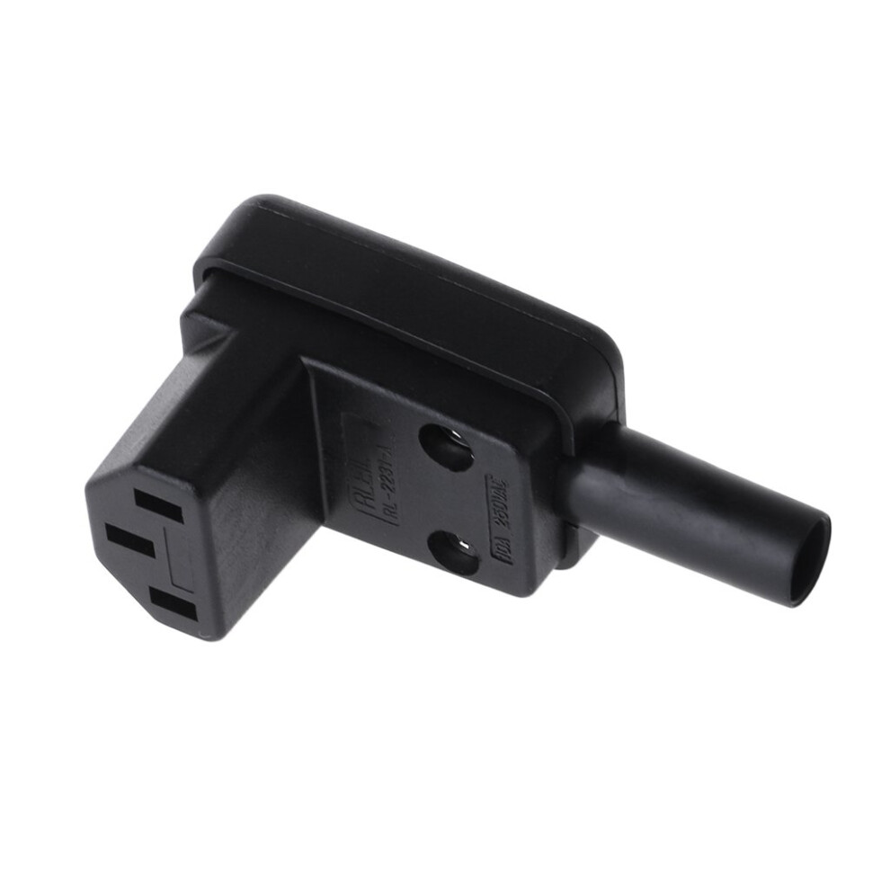 90 Degree Angled Iec 320 C13 Female Plug 10A 250V Power Cord Cable Connector Compatible With Pcs And Servers Black 9084446305500