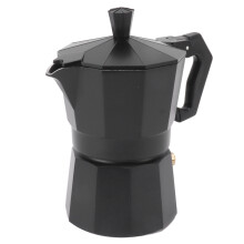 300ml Aluminiumlegierung Herd Moka Topf Italienischer Kaffeebereiter Schwarz