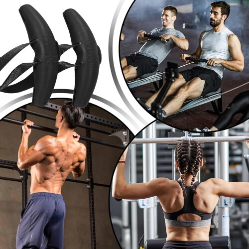 Cable Machine Handles 2 Pack - Grip Handles for Gym, Strength Training Attachments, Home Gym Sling Trainer Pull-Up Bars 2