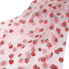 75180cm Strawberry Chiffon Flag Chiffon Skirt Transparent Lace DIY Cut Decoration For Cake Birthday Pale Pink