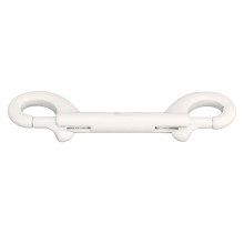 115MM Edelstahl-Doppelhaken mit Feder, Weiß