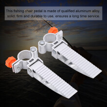 1 Pair Aluminum Alloy 360 Rotation Foldable Pedal for Fishing Chair Orange