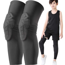 Padded Leg Compression Sleeve Knee Guards For Kids 5-15 Years, Unisex, Multi-Sport Protection For Basketball Football