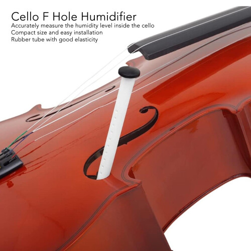 White F Hole Rubber Cello Humidifier with Humidity Indicator 2