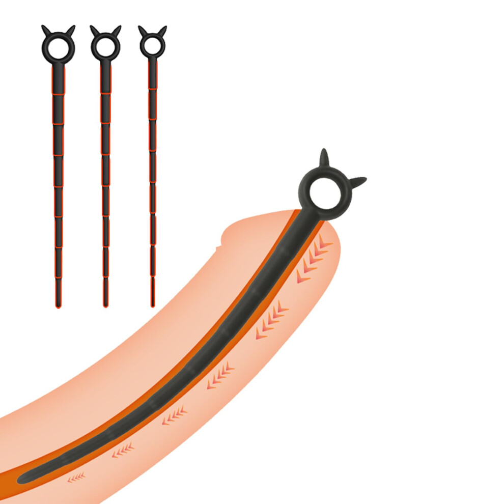 SM Dilator Urethra Silicone Penis Plug - 3 Sizes, Threaded Catheter, Urethral Probes Beads For Men