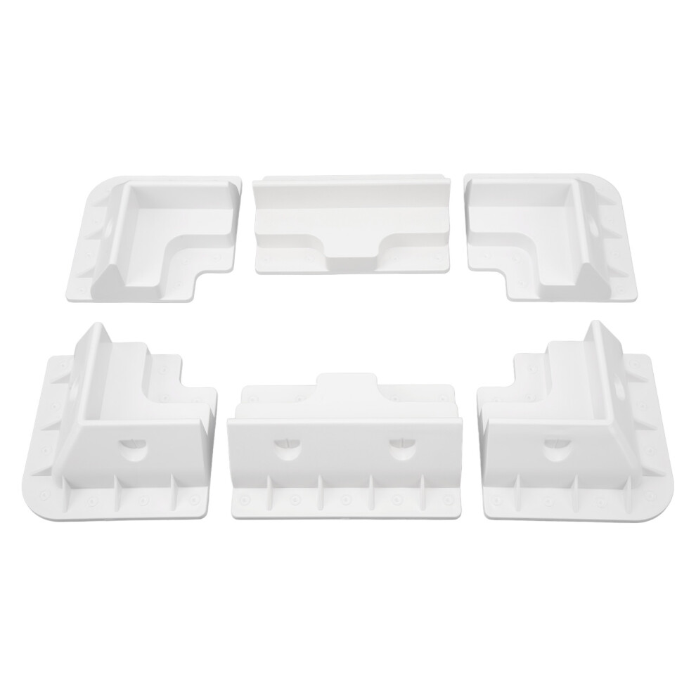 Abs 6Pcs Solar Panel Corner Brackets Uv Resistant Drill-Free White 4121352238746