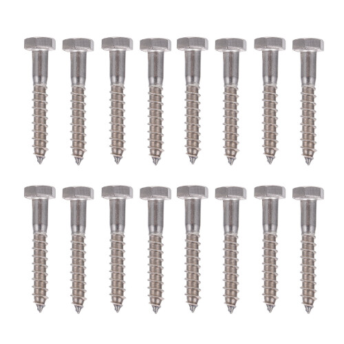 25Pcs Stainless Steel Outer Hex Lag Bolts Self-Tapping M6X40