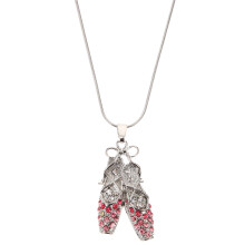 2 Pieces Crystal Necklace Ballet Accessories For Girls Women Pendant