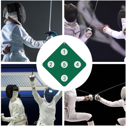 Fencing Practice Equipment Wall Mounted Target Five Bulls-Eye For Saber Training Compact Skill Gear 2