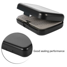 Durable Waterproof Fly Fishing Tackle Box 12.5x9x3.5cm Black