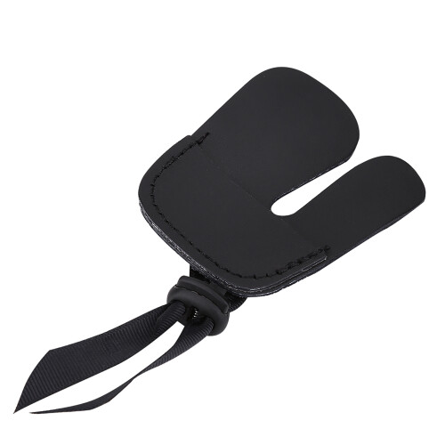 Leather Finger Protector for Archery, Black, 7.7cm, 13g 2