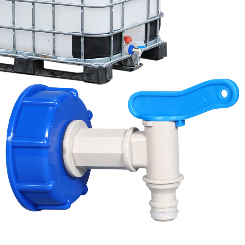 Tank Hose Adapter For Gallon Tote Barrel Outside Water Spigot Blue With Pacifier Faucet Fine Thread Leakproof Fittings 9016109266927