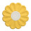 Colorful Dish Cup Pad Soft Silicone Flower Shape Lemon Yellow Dinnerware Mat Tableware Pad 1