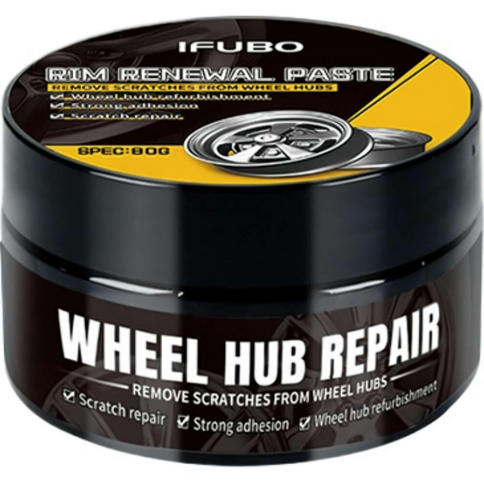 Car Wheel Scratch Repair Polish 80G Alloy Wheel Polish With Sponge For Vehicles Hubcap Rim Repair Kit High Gloss Finish 9016109267498