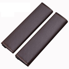 2 PCS Car Seat Belt Pad For Peugeot 3008 Hybrid 2024 Leather Shoulder Padding Soft Comfort Interior Accessories C/Brown