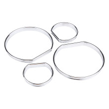 4 Stück Autos Instrumententafel Geschwindigkeitsmesser Zierblenden für BMW E46 Chrom Kunststoff