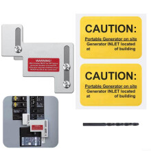 Generator Interlock Kit For Horizontal Main Breaker, 150 Or 200 Amp Panels, 1-1/2 Inch Spacing, Brushed Nickel