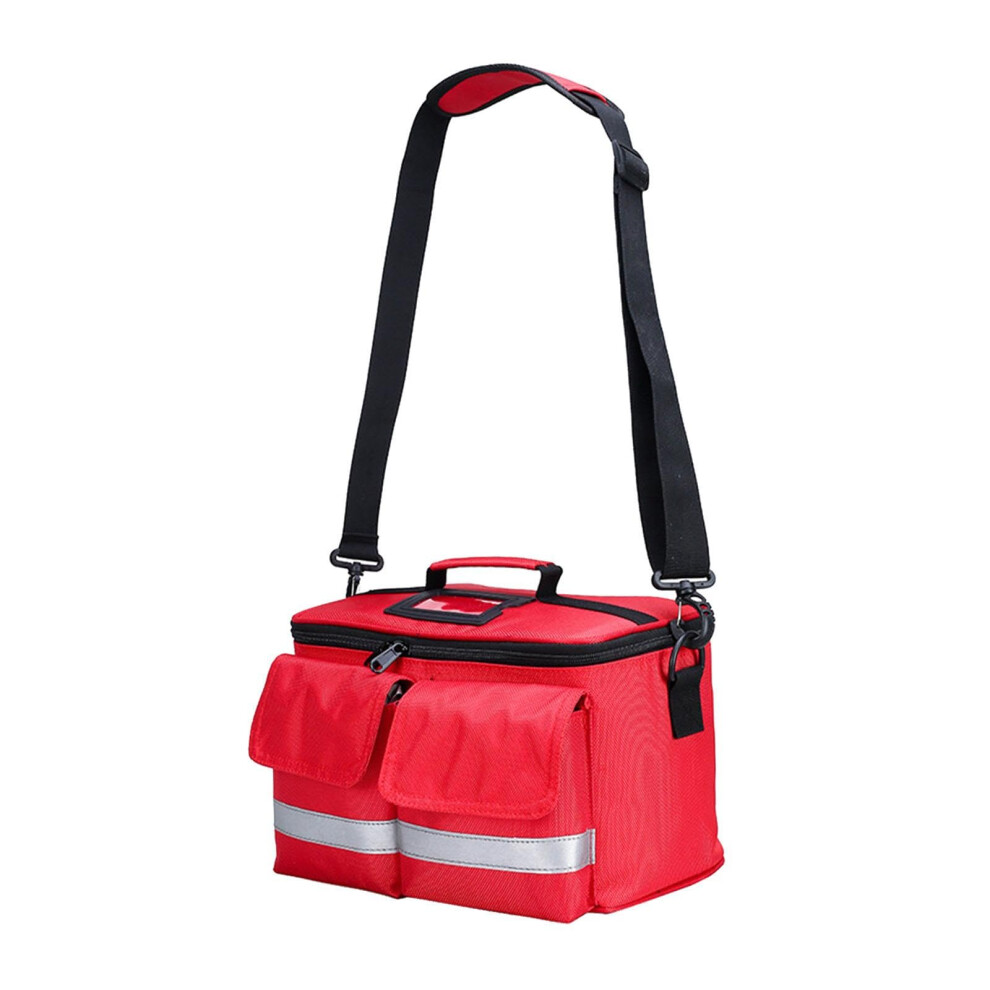Red First Aid Kit Bag Empty Travel Trauma Bag Emergency Case For First Responders