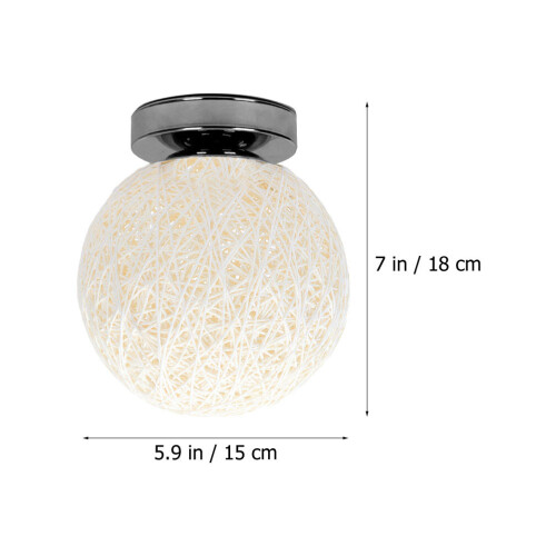 1St Rattan Ball Deckenleuchte Dekorative Lampe 1