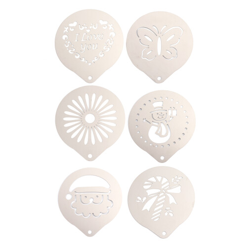 1 Set Mit 6 Schablonen Aus Für Latte
