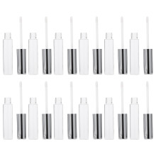 12St 10Ml Leere Lipgloss Tube Rund Silber