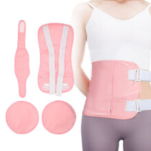 Wiederverwendbares, verstellbares Rizinusöl-Paket-Set, rosa, auslaufsicherer Wickel für Taille, Nacken und Brust
