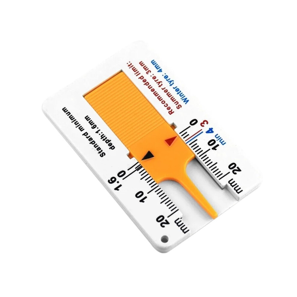 Tyre Tread Depth Depthometer Car Wheel Tread Depthometer Plastic Wheel Tread Depth Gauge Ruler Tool 9393856169948