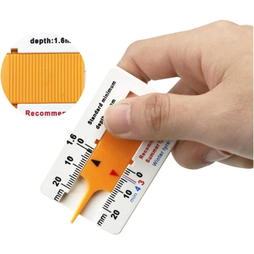 Tyre Tread Depth Depthometer Car Wheel Tread Depthometer Plastic Wheel Tread Depth Gauge Ruler Tool 1