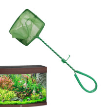Aquarium Net Fine Mesh Long Handle 10-Inch Betta Fish Net For Minnows, Fish Tank Cleaning Tools Frame 24.5x20.5cm