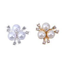 20 Strass Perlen Haarschmuck Brosche Flache Rückseite