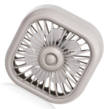 Auto-Lüftungsclip-Ventilator mit bunten LED-Lichtern, 3-Geschwindigkeits-USB-Kühllüfter, Khaki