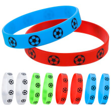 8Stk Silikon Armbänder Für Fußballspiel Dehnbare Fußball Zubehör