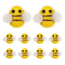 10Stück Wollfilz Bienen Dekorationen Diy Bastelarbeiten Kostüm Zubehör